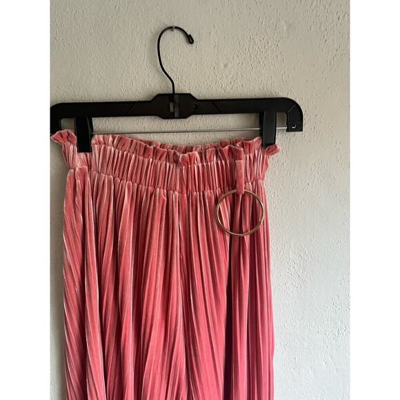 Anthropologie Endless Rose Womens Pleated Velvet Casual Wide Leg Pants, … - Picture 9 of 11